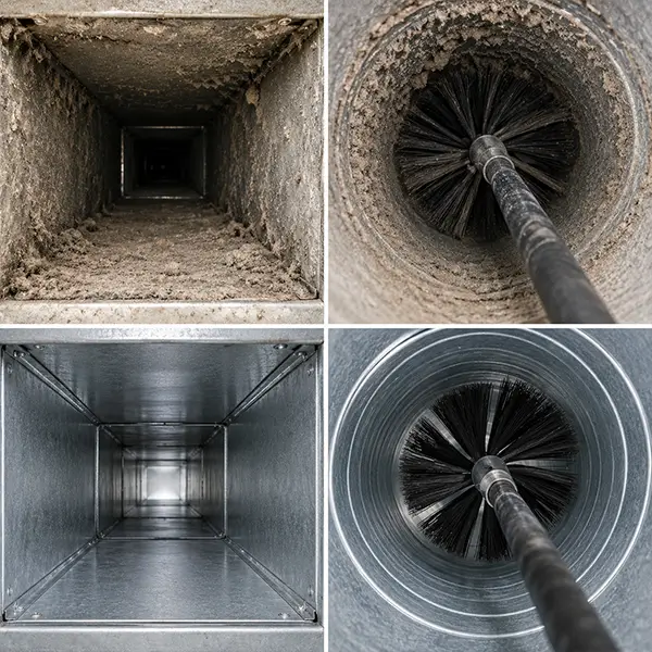 Air Duct Cleaining The Woodlands technician cleaning