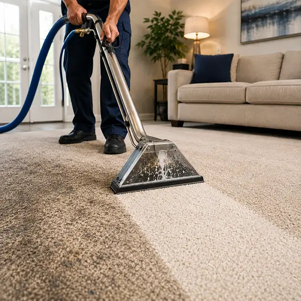 Professional deep carpet cleaning in The Woodlands Texas