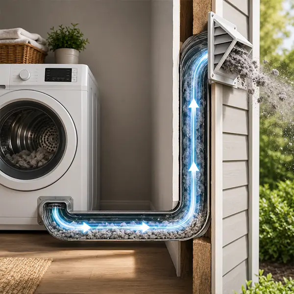 Routine dryer vent cleaning