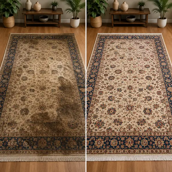 Rug Cleaining The Woodlands technician cleaning