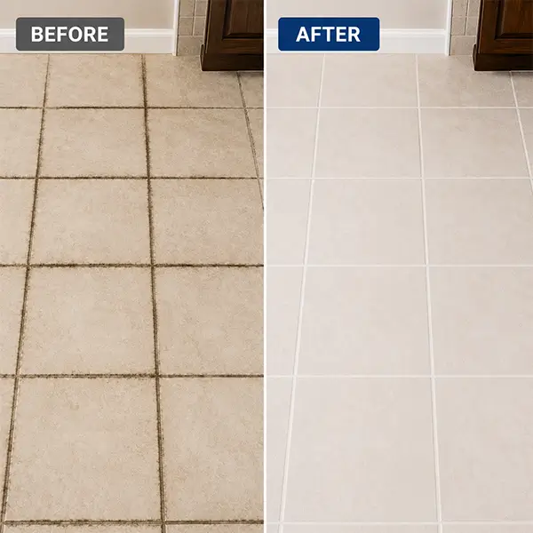 Tile Grout Cleaining The Woodlands technician cleaning